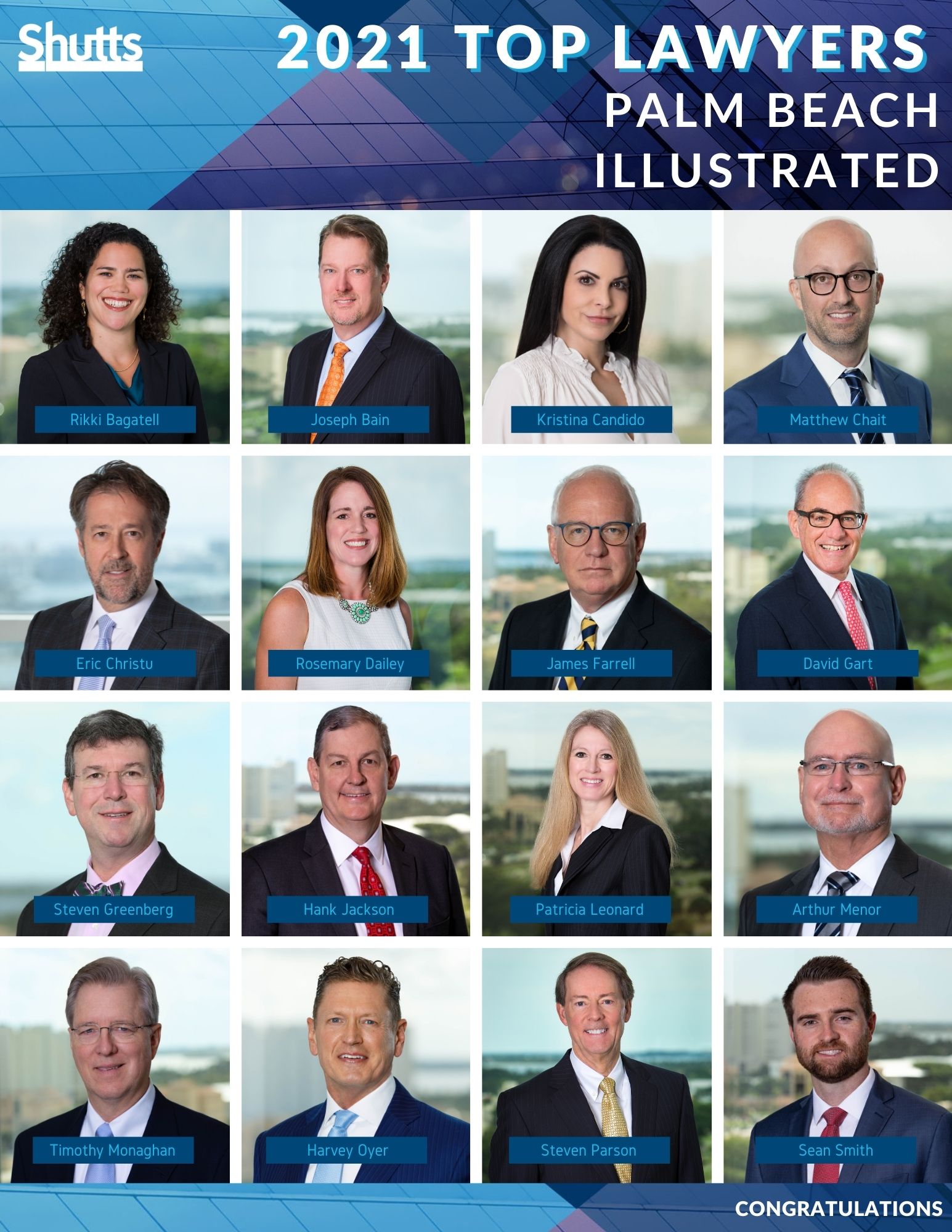 Shutts & Bowen Attorneys Named “Top Lawyers” by Palm Beach Illustrated